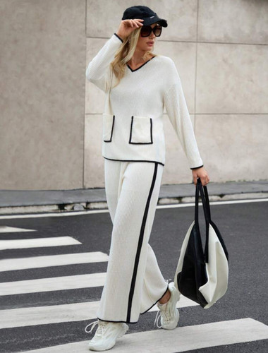 ست زنانه.بلوز و شلوار زنانه. بلوز و شلوار بافت زنانه