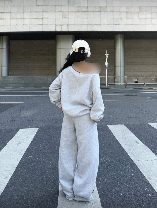 ست سوییشرت وشلوار سایز بزرگ زنانه برند shein مدل 23