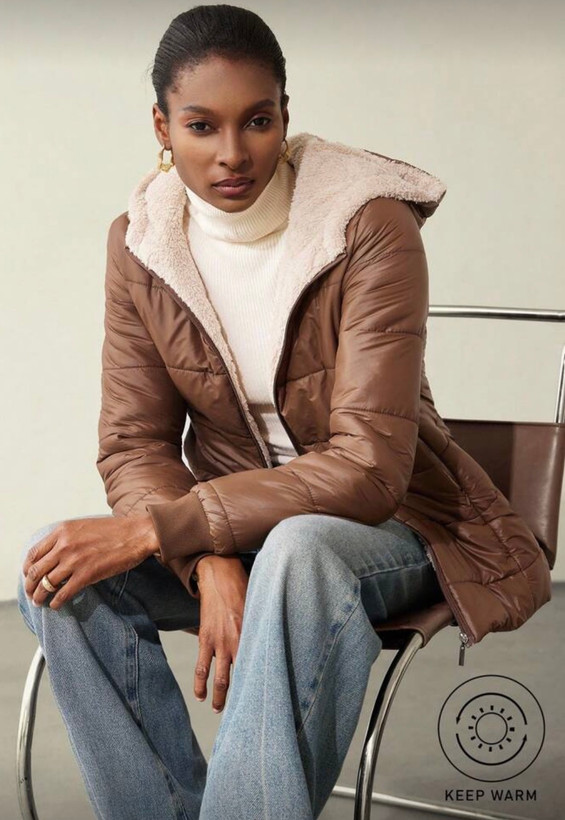 کاپشن تو کرکی. کاپشن زنانه. پافر زنانه. کاپشن گرم