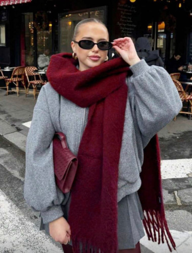 شال زنانه. شال زمستانی. شال پشمی. شال گرم