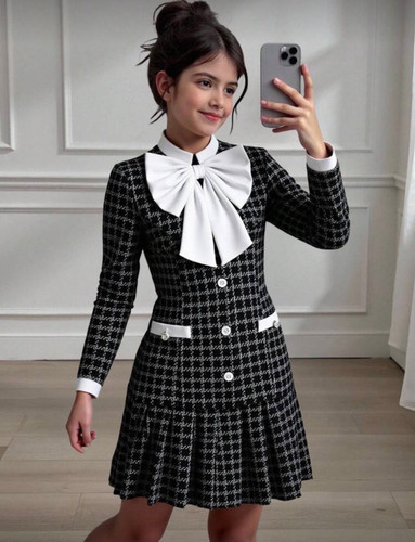 پیراهن دخترانه. پیراهن بچگانه. پیراهن آستین بلند