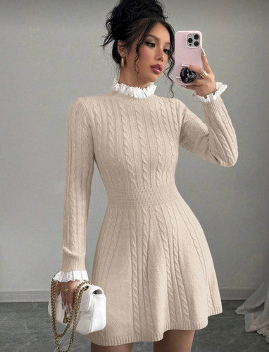 پیراهن زنانه. پیراهن بافت. پیراهن زمستانه. پیراهن شیک