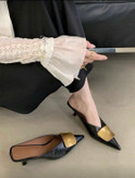 ست کیف و کفش زنانه برند shein مدل پاشنه دار پشت باز