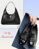 ست کیف و کفش. ست کیفو کفش زنانه. کیفوکفش زنانه. کیف شیک زنانه. لوفر زنانه. کیفو کفش مشکی