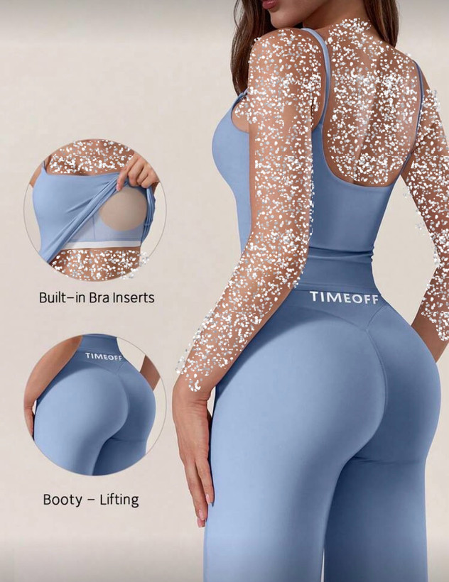 ست ورزشی زنانه برند shein نیمتنه و شلوار