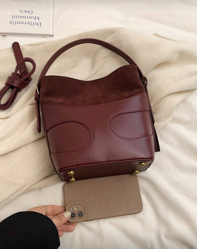ست کیف و کفش زنانه برند shein نیمبوت و کیف زرشکی